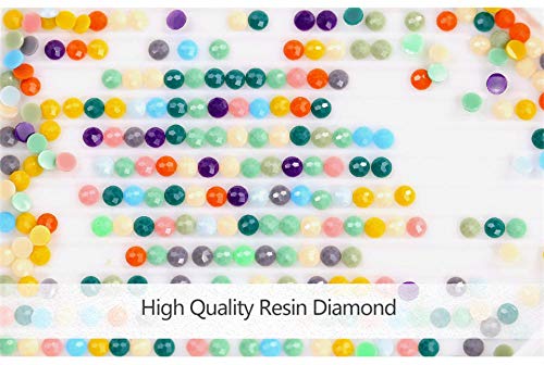 Bdhnmx Kits de pintura de diamantes 5D Bordado de diamantes Seaside Boat s Patrón de punto de cruz Rhinestone Piercing Mosaico sin marco Diamante redondo 40X50Cm