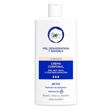 Be+ Piel Deshidratada y Sensible Crema Corporal Cuidado Piel Muy Seca Con Descamación, 400ml