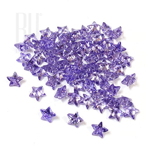 Be You Azul Tinta Color Circonio Cúbico AAA Calidad 6x6 mm Diamante Corte Estrella Forma 100 pcs Piedra Preciosa Floja
