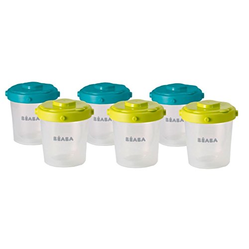 Béaba 912482 - Set de 6 potes de conservación comida para bebés