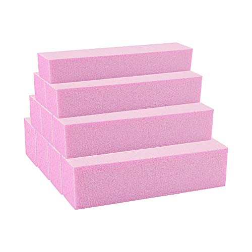 Beashine Bloque Pulido, limas de uñas, Lima De uñas Profesional - Bloque de Pulido de Arte uñas para el Traje de Gel de Arte de uñas para Uso doméstico y de Salones 10 Piezas(Polvo)