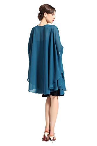 BEAUTELICATE - Chal largo de gasa, 25 colores Azul azul petróleo talla única