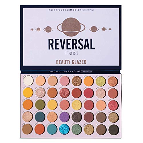 Beauty Glazed 40 Color Reversal Planet Paleta de sombras de ojos Maquillaje de ojos Impermeable Mineral Polvo brillante Brillo Resaltador Sombra de ojos ahumada Paleta de maquillaje Herramientas