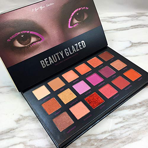 Beauty Glazed Paleta De Sombras De Ojos Profesionales - Paleta Maquillaje - Altamente Pigmentados 18 Colores Brillantes y Mate