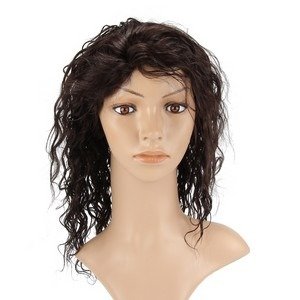 Beauty7 Extension de Cabello Postizo Pelo Wig de Larga 20 pelugadas Peso 125 g Peluca Para Mujer Adulto Ondulada Profundo Color 1B Negro Negra