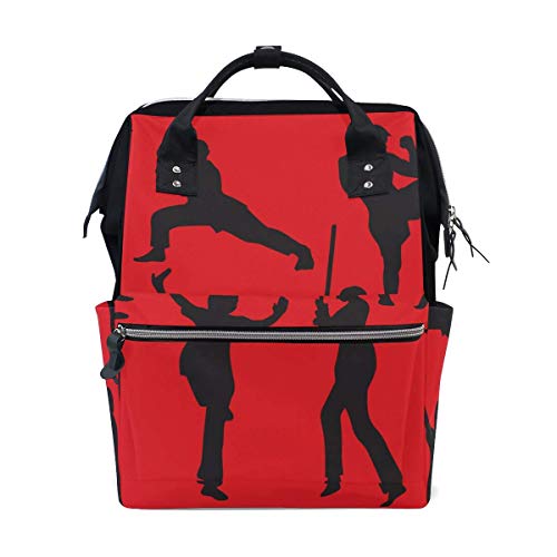 Bebé Cambio de pañales Bolsos cambiadores Mochi Punk Red Lips Eyes School Backpack Large Capacity Mummy Bags Laptop Handbag Casual Travel Rucksack Satchel For Women Men Adult Teen Children