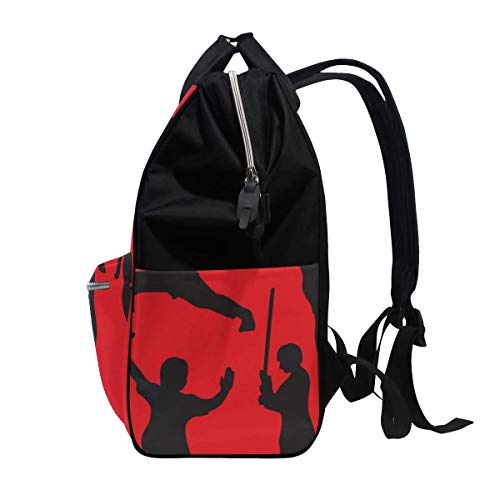 Bebé Cambio de pañales Bolsos cambiadores Mochi Punk Red Lips Eyes School Backpack Large Capacity Mummy Bags Laptop Handbag Casual Travel Rucksack Satchel For Women Men Adult Teen Children