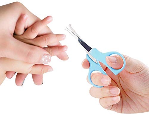 Bebé Cortauñas Conjunto,Cuidado Manicura Infantiles Recién Nacidos,Juego de cortaúñas para bebé,Juego de pedicura para bebé,Kit de manicura para bebés (A-Azul)