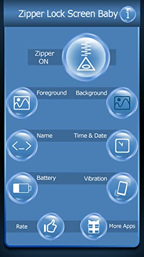 Bebé de la cremallera de la pantalla de bloqueo