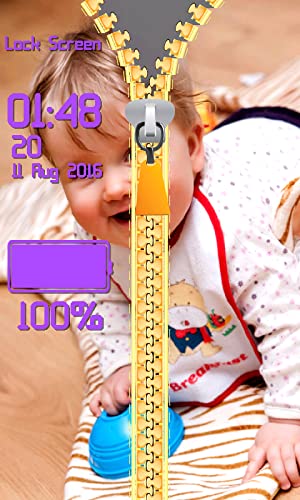 Bebé de la cremallera de la pantalla de bloqueo