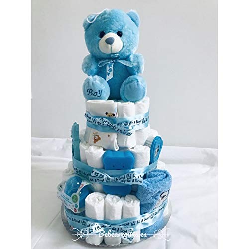 Bebearcoiris.es - Tarta de pañales dodot it's a boy recien nacido celeste bebé (celeste)