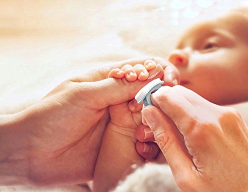 Bebon - Juego de cuidado de uñas para bebés, práctico juego de cuidado para recién nacidos a partir de 0 meses, idea de regalo para futuras madres, 18 limas desechables, color azul