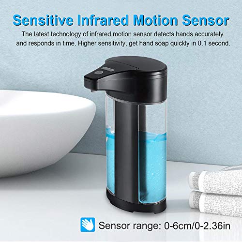 Beeasy Dispensador Jabón Automático,400mL Dosificador Gel Hidroalcohólico Automatico,Montable en la Pared,IPX7 Impermeable para Cocina,Baño,Aseo,Escuela,Hospital,Hotel,Restaurante,Lugar Público