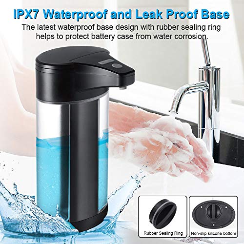 Beeasy Dispensador Jabón Automático,400mL Dosificador Gel Hidroalcohólico Automatico,Montable en la Pared,IPX7 Impermeable para Cocina,Baño,Aseo,Escuela,Hospital,Hotel,Restaurante,Lugar Público