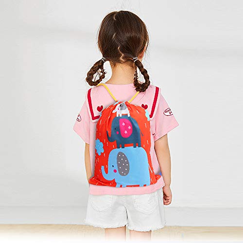 BeebeeRun 12 Mochila con Cordón para Niños Niños Niñas,Bolsas de Cuerdas para Infantils,Party Bolsas Fiesta de Cumpleaños Navidad Regalos