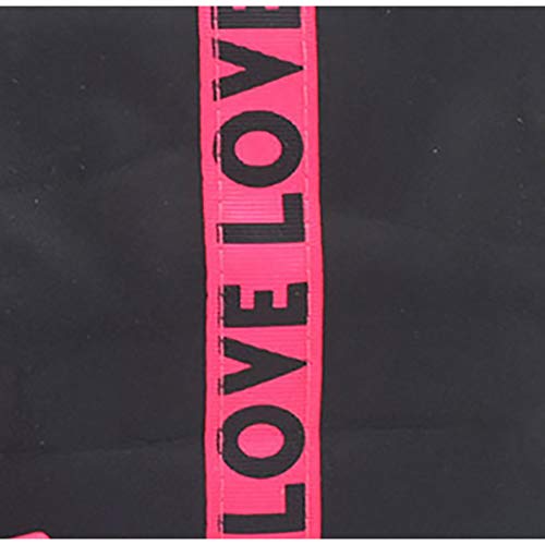 Beito 1 UNID Bolsa de maquillaje portátil Moda Bolsa de cosméticos Organizador Bolsa de almacenamiento AMOR Correas de diseño Bolsa de accesorios Bolsa de aseo (Rosado)