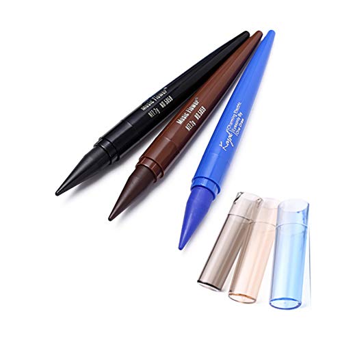 Beito 1PC Colorido Eyeliner High Pigmented Eyeliner Lápiz delineador de ojos a prueba de agua Ceja Pluma Herramienta de maquillaje Punta de fusión para línea precisa (azul)