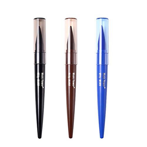 Beito 1PC Colorido Eyeliner High Pigmented Eyeliner Lápiz delineador de ojos a prueba de agua Ceja Pluma Herramienta de maquillaje Punta de fusión para línea precisa (azul)