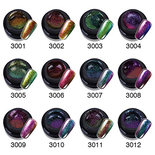 Belen Esmaltes Semipermantes Esmalte de Uñas de Gel Nuevo Efecto de Camaleón con Brilo Soak-off UV LED Manicura y Pedicura 5ml-3007