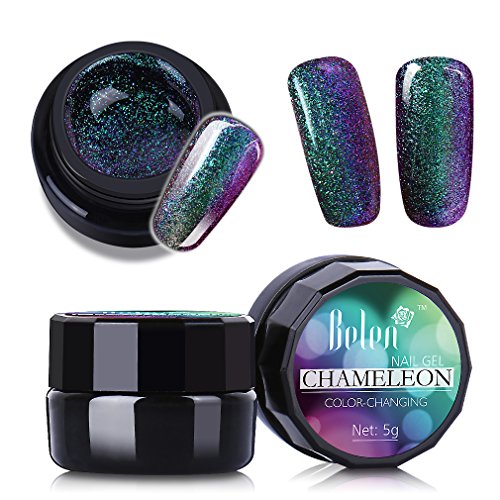 Belen Esmaltes Semipermantes Esmalte de Uñas de Gel Nuevo Efecto de Camaleón con Brilo Soak-off UV LED Manicura y Pedicura 5ml-3007