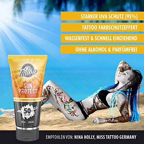 Believa Tattoo crema bronceadora - Protector solar factor 50+ (UVB +50 - UVA +95) 100ml