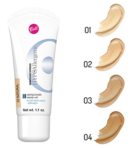 Bell hipoalergénico alfombrilla y cubierta Maquillaje Líquido Ocultar y matifying 04 Golden 30 G/G..
