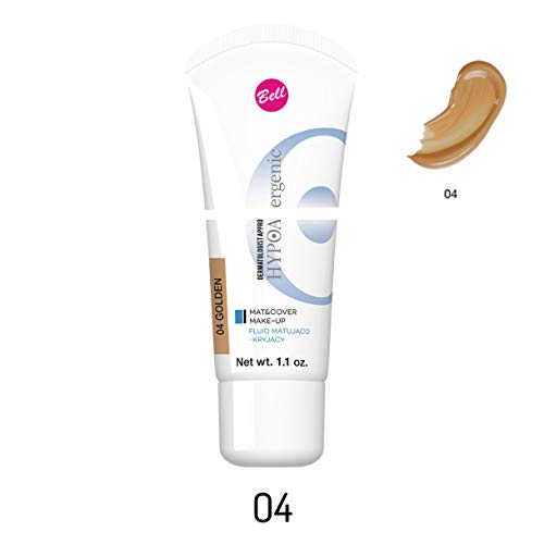 Bell hipoalergénico alfombrilla y cubierta Maquillaje Líquido Ocultar y matifying 04 Golden 30 G/G..