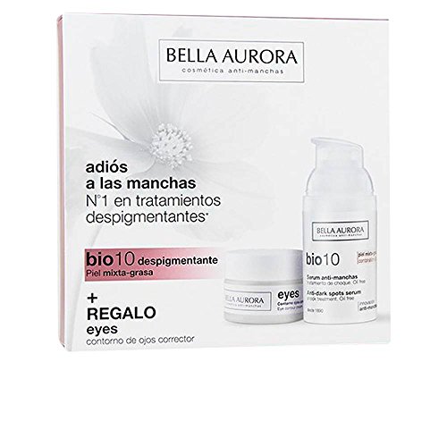 Bella Aurora Set De Bio 10 Serum Anti-Manchas y Eyes Contorno de Ojos Corrector Para Piel Mixta-Grasa