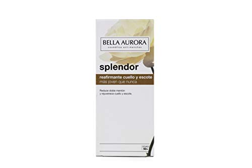 Bella Aurora Splendor Crema Facial Reafirmante Cuello y Escote Hidratante para Mujer Anti-Edad Tratamiento Anti-Arrugas para la Cara Sin Parabenos Día y Noche, 50 ml