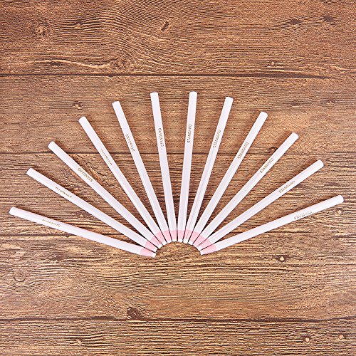 BENECREAT 12PCS Herramientas de Trazado de Lapiz Solubles en Agua para La Costura del Estudiante y Dibujo de Los Estudiantes, Blanco