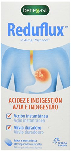 Benegast Reduflux Tratamiento Acidez e Indigestión , 20 comprimidos masticables, sabor menta fresca