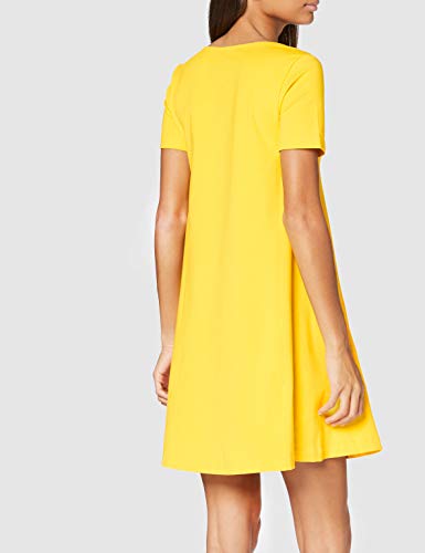 Benetton Vestito Vestido, Amarillo (Giallo 3n7), X-Small para Mujer