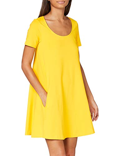 Benetton Vestito Vestido, Amarillo (Giallo 3n7), X-Small para Mujer
