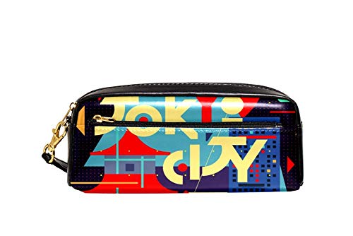 Bennigiry Tokio, Japón Estuche para lápices de gran capacidad con ojo de estuche para bolígrafos para niños y estudiantes, bolsa para viajes, escuela, pequeña bolsa de cosméticos