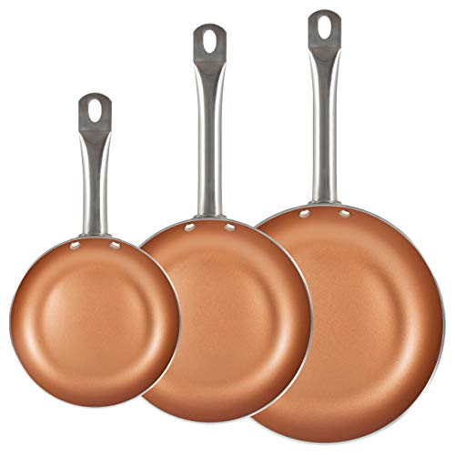 BERGNER Q2410 - Set 3 sartenes 20,24,28 aluminio prensado Professional Chef Copper plus