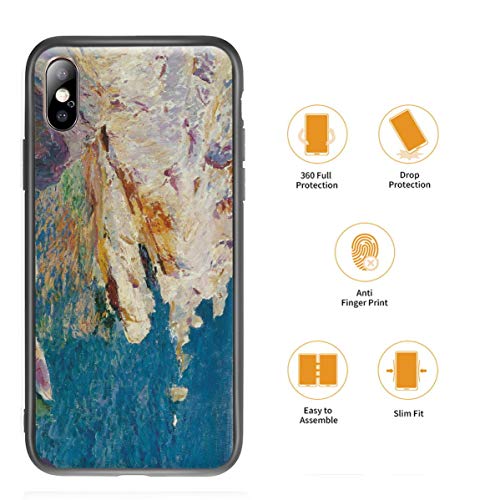 Berkin Arts Joaquin Sorolla para el Caso del iPhone X/iPhone XS/Estuche para teléfono móvil Artes/Impresión Giclee UV Cubierta del(Rocce a Javea)