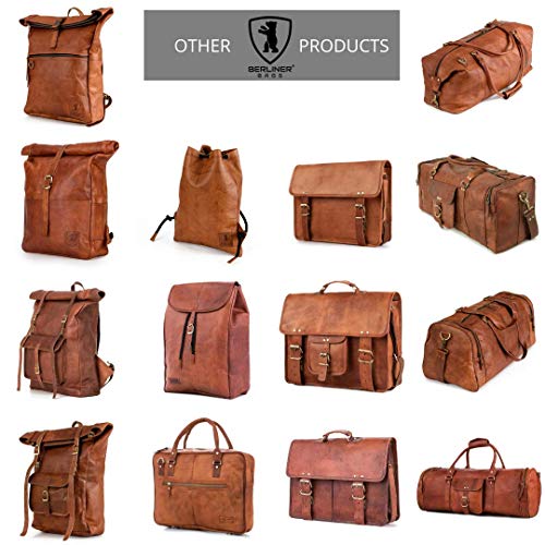 Berliner Bags Bolígrafo de cuero Estuche para lápices Monedero pequeño Hombre Mujer Marrón Vintage