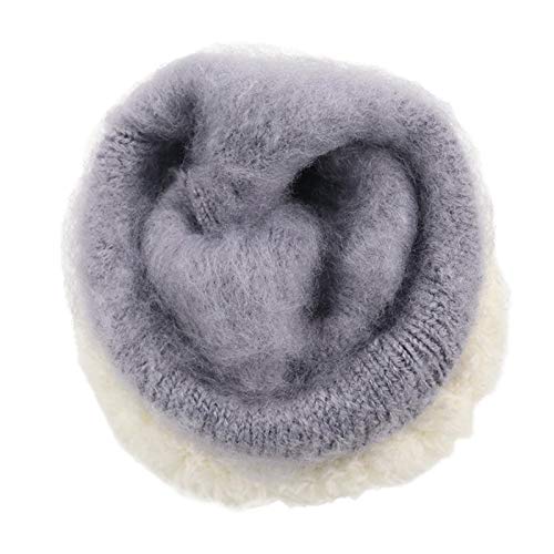 Berrd Invierno Mujeres Guantes de Punto Pantalla táctil Guantes Femeninos Espesar Cálido Dedo Completo Mitones elásticos de Punto Suave Señoras Guantesgray Tamaño Libre