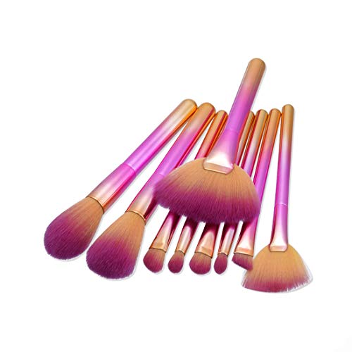 BERYLSHOP Pincel de maquillaje gradiente Herramientas de maquillaje Kit de aseo Nylon Cepillo cosmético Cepillo de ojos (Color : Rosado)