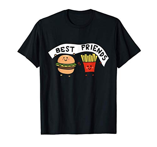 Best Friends Graphic Tees - Burger & French Fries Friendship Camiseta