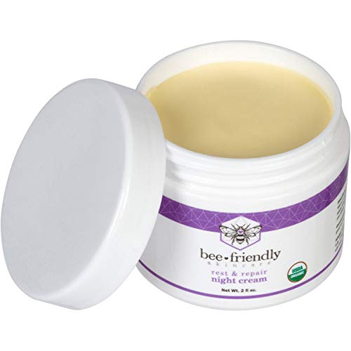 Best Night Cream 100% All Natural & 80% Organic Night Cream By BeeFriendly, Anti Wrinkle, Anti Aging, Deep Hydrating & Moisturizing Night Time Eye, Face, Neck & Decollete Cream for Men and Women by Bee Friendly Skincare