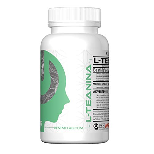 Bestme L-teanina 200mg. Alivio de la Ansiedad y Estrés ‍. Mejora el Enfoque y Concentración Efectos Nootrópicos Calmantes. 100% Natural (camellia Sinensis ::: Planta Del Té) 60 Cápsulas