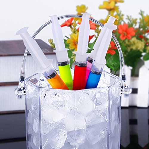 BESTONZON - Juego de 25 jeringas de gelatina para fiesta de 60 ml con 5 tapas extra - Durable reutilizable para Halloween, Navidad, cumpleaños y despedidas de soltero