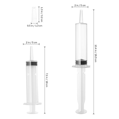 BESTONZON - Juego de 25 jeringas de gelatina para fiesta de 60 ml con 5 tapas extra - Durable reutilizable para Halloween, Navidad, cumpleaños y despedidas de soltero