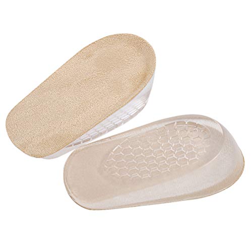 BESTOYARD Plantillas de aumento de altura invisible de 2 cm Medias plantillas para absorción de impactos Altura del talón L (albaricoque)