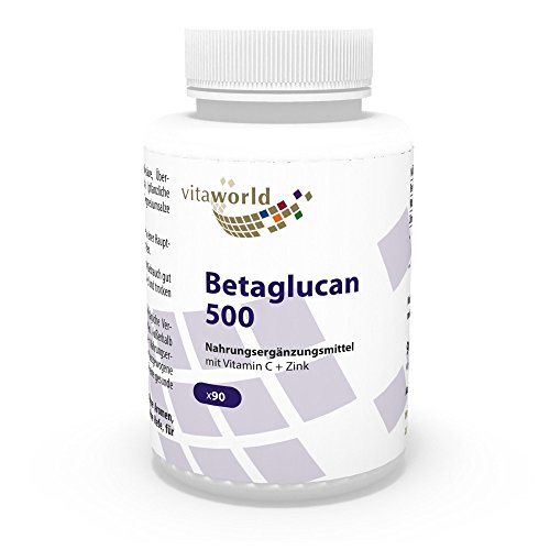 Beta-glucano 500mg 90 Cápsulas Vita World Farmacia Alemania Sistema Inmune