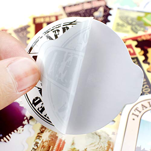BETOY Etiquetas de Viaje Vintage Pegatinas de Equipaje 50 Pcs Sticker Pack Arquitectura Retro para Equipaje Macbook Motocicleta Bicicleta Escritorio de Pared - (Color)