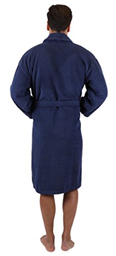 Betz Albornoz de Tejido de Rizo 100% algodón señoras y señores con Cuello Chal Athen Tallas S-XXL Size S - Azul Marino