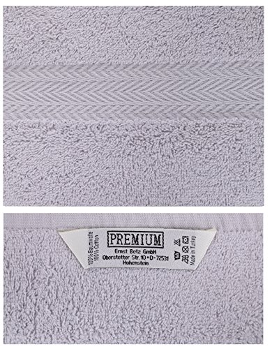 Betz Paquete de 10 Piezas de Manoplas de baño Guantes para lavarse tamaño 16x21 cm Colgador de cordón 100% algodón Premium de Color Gris Antracita y Gris Plata