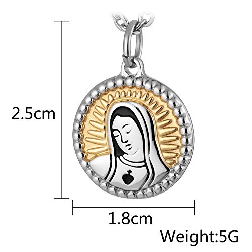 Beydodo Collar Redondo Mujer y Hombre Collares Acero Inoxidable Collar Oro